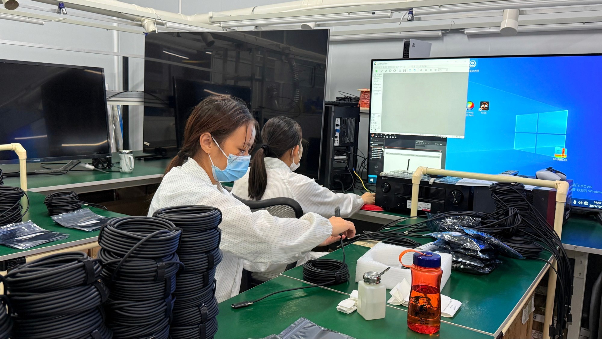 聯穎科技線材產品測試作業環境