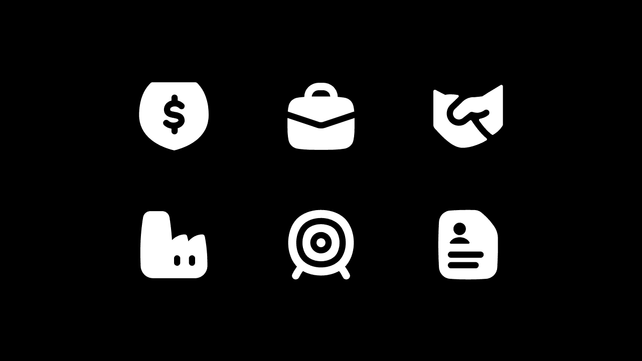 Flex Solid Business Icon Set