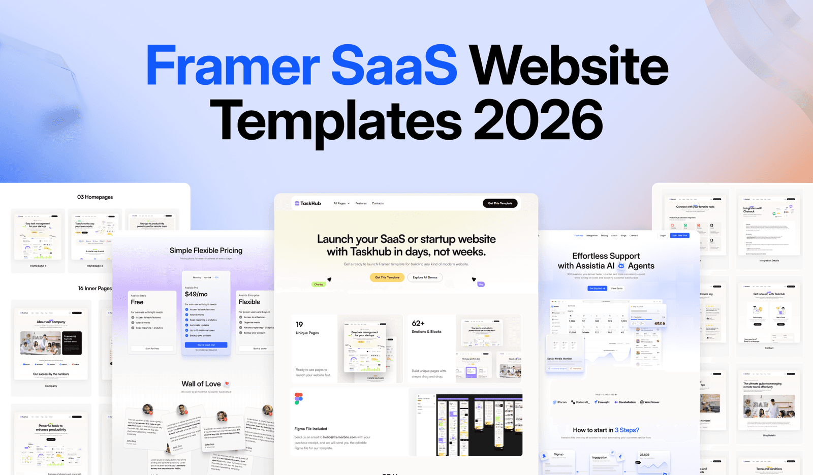 Thumbnail for the Framer SaaS website templates in 2026