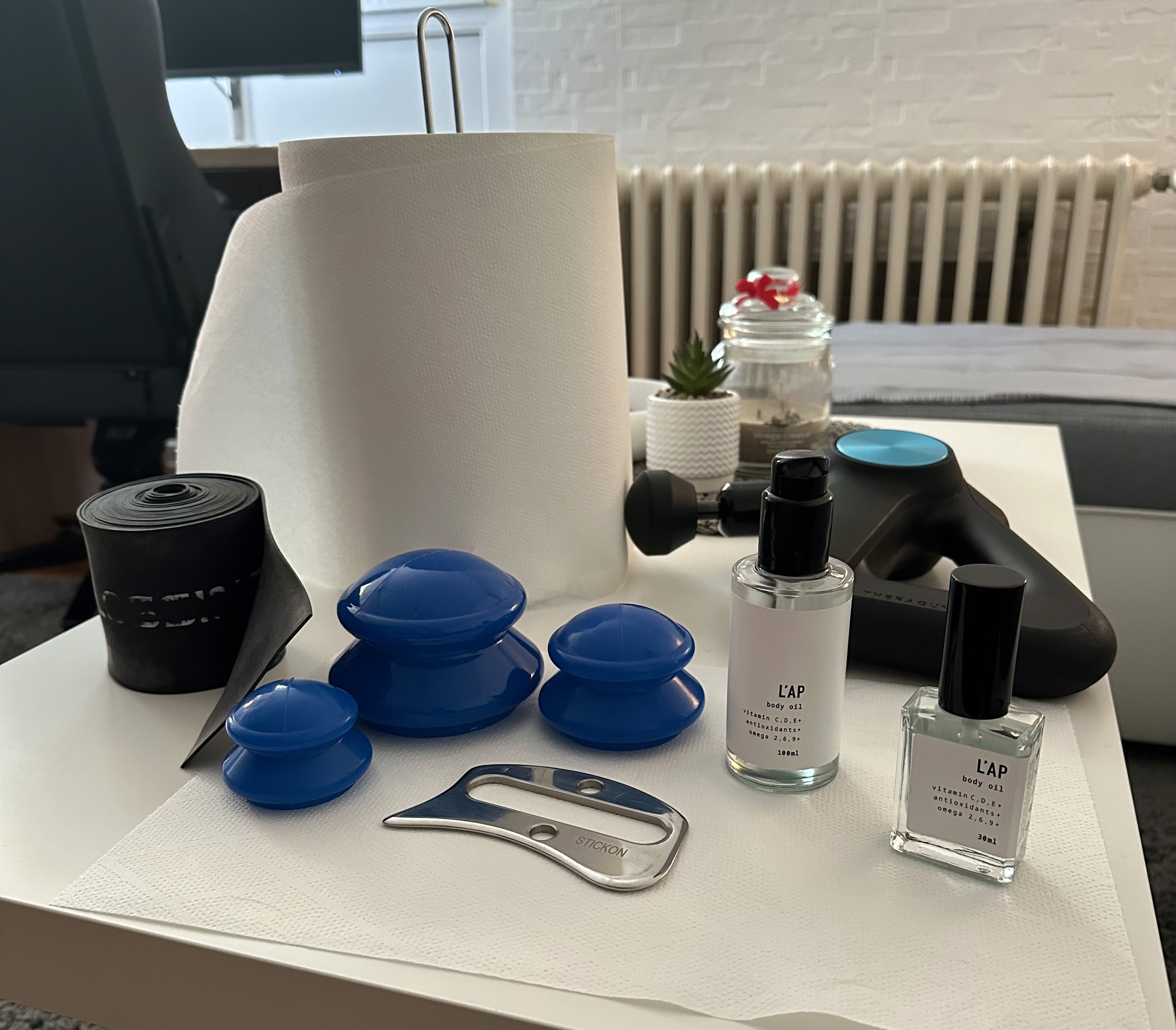 masažer, cupping, ulje Lap i fascija nož