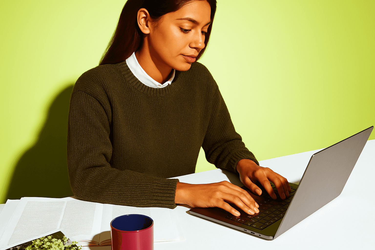 A man working on laptop