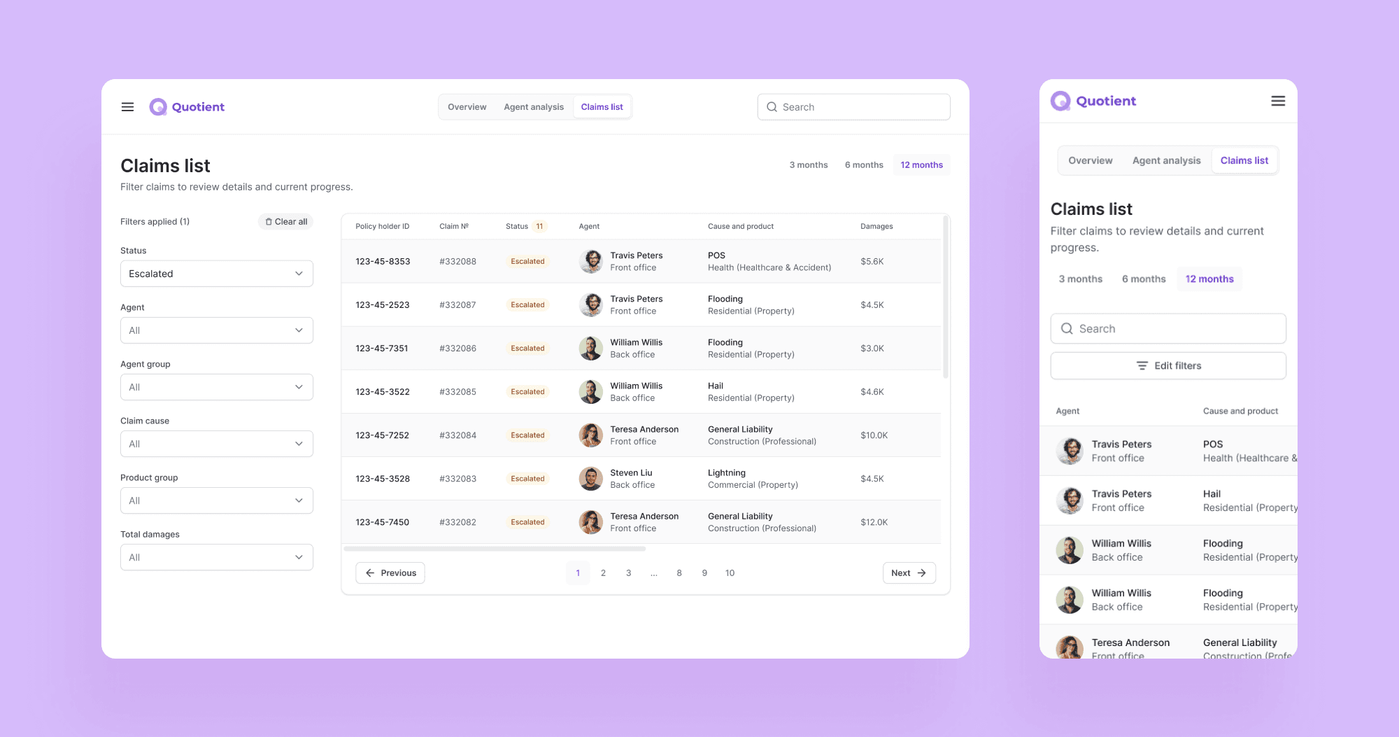 3 screens of mobile design showing impact of user subscription ob publishers and authors