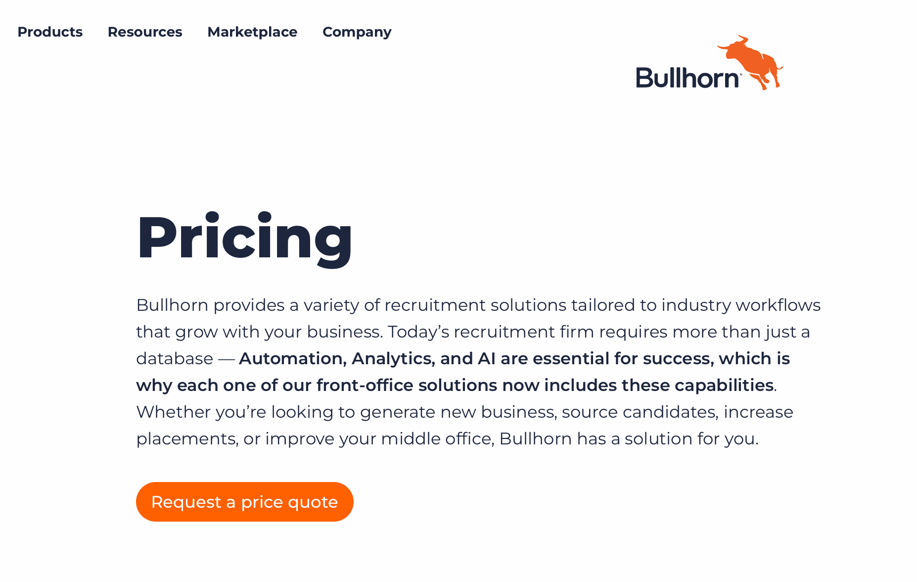 Bullhorn ats pricing