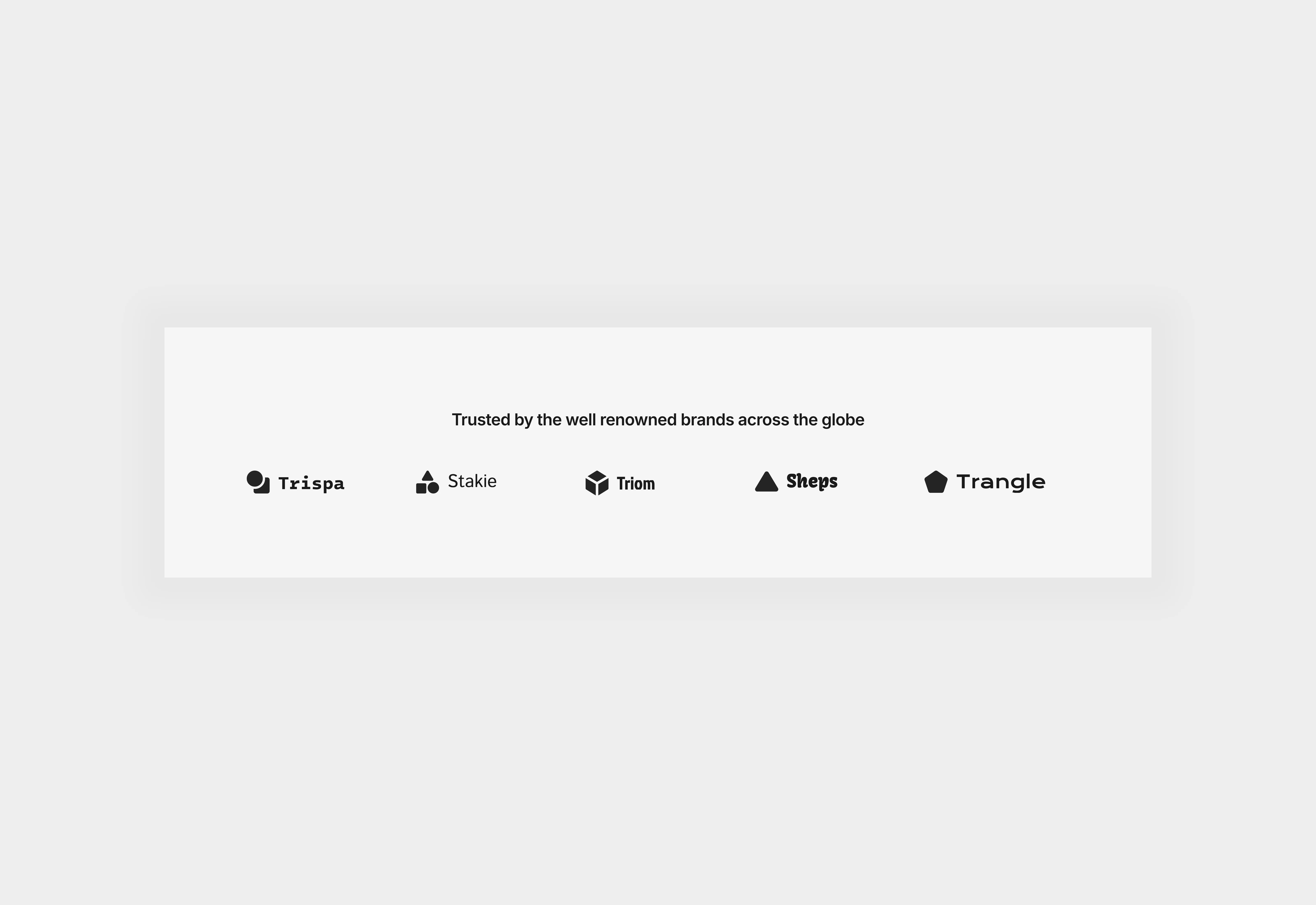 A light themed logo cloud UI.