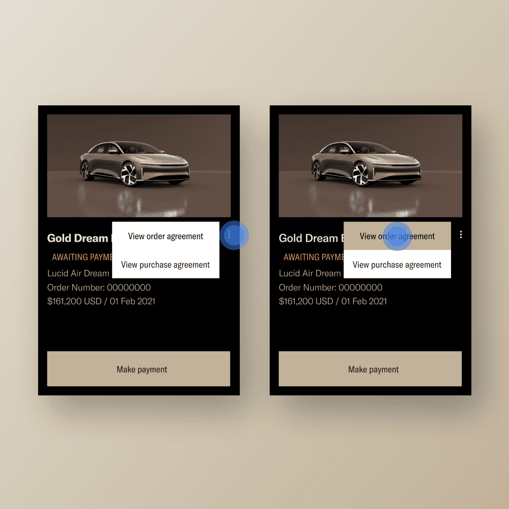 Dashboard reservation cards