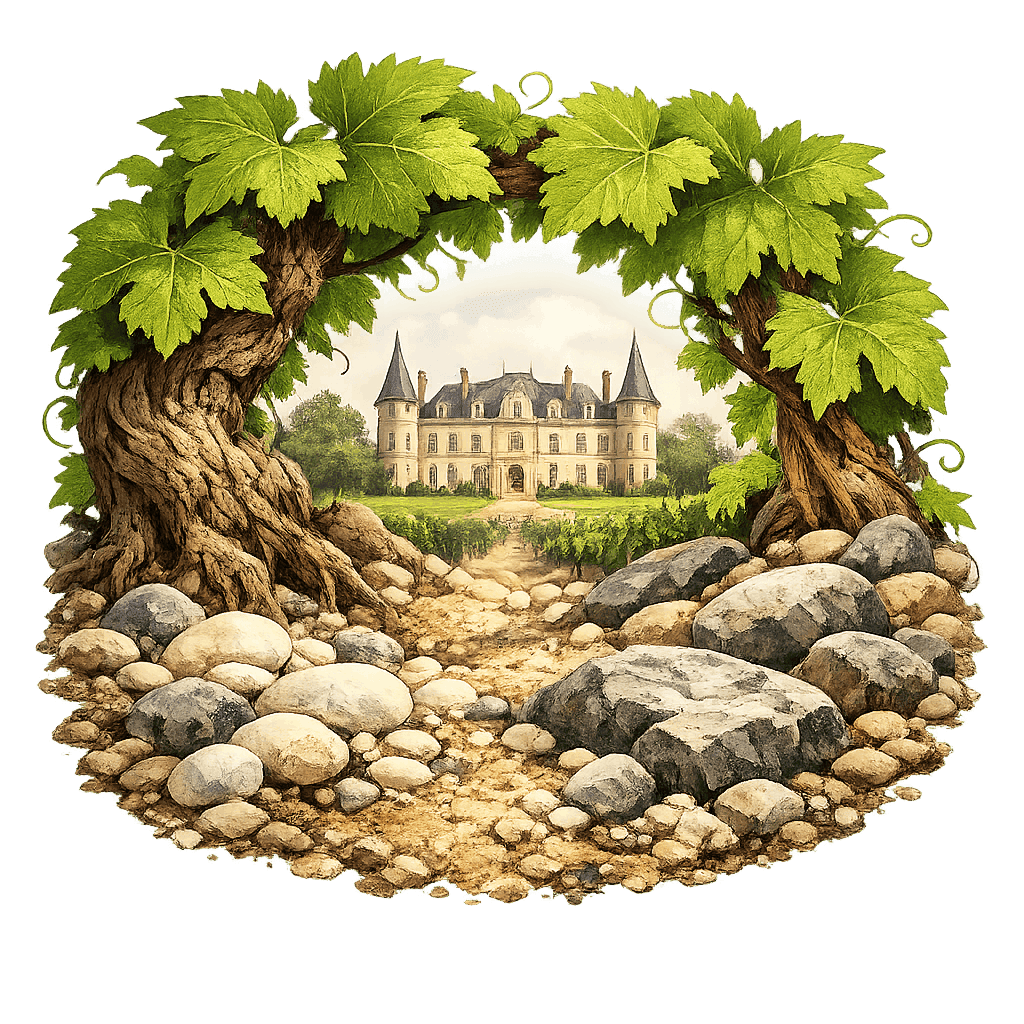 Detailed graphic of the Saint-Julien wine region.