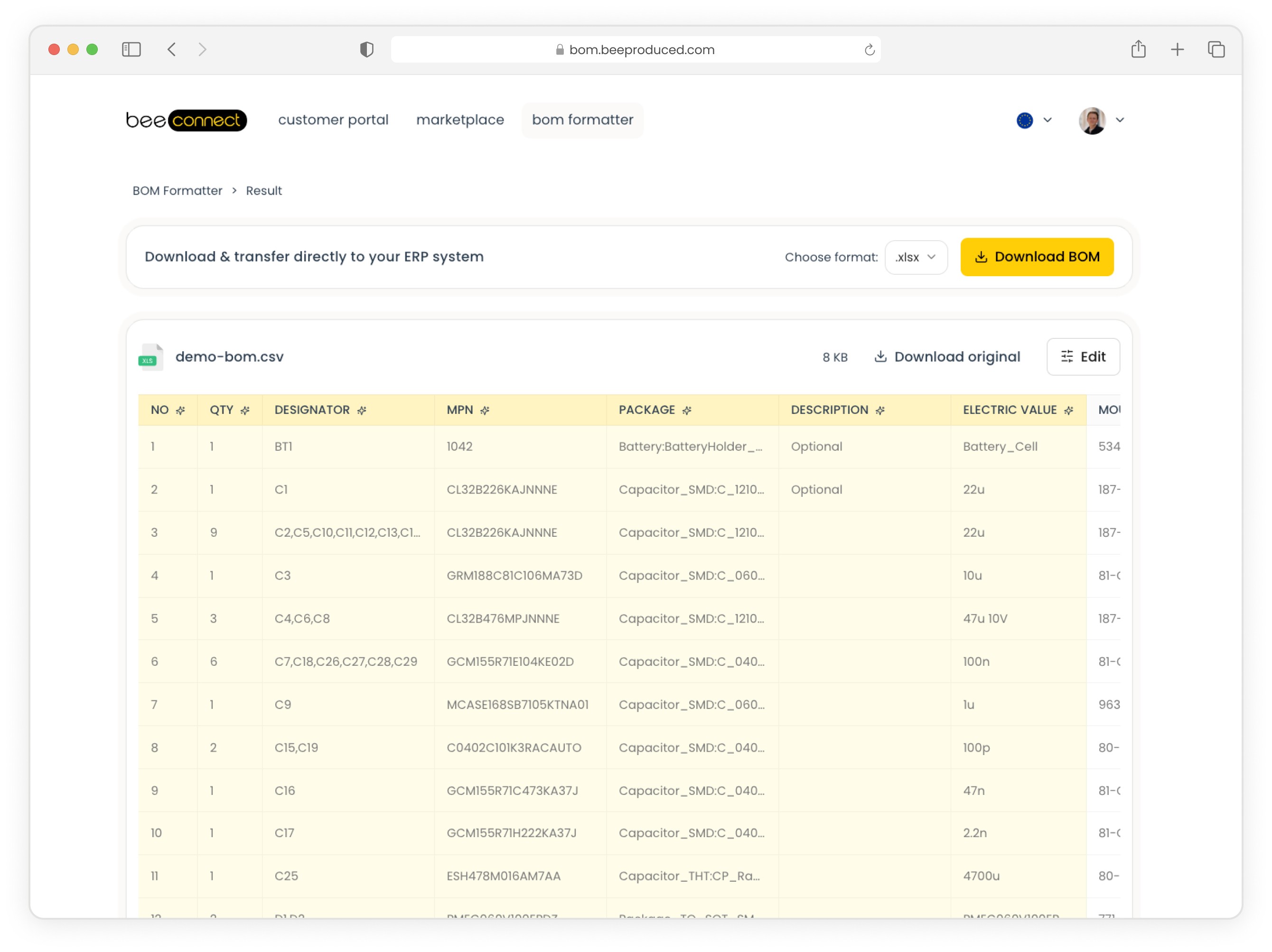 AI BOM file parsing