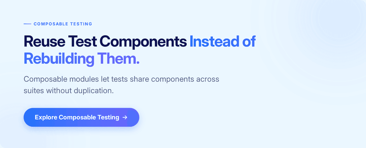 CTA Banner on Composable Testing