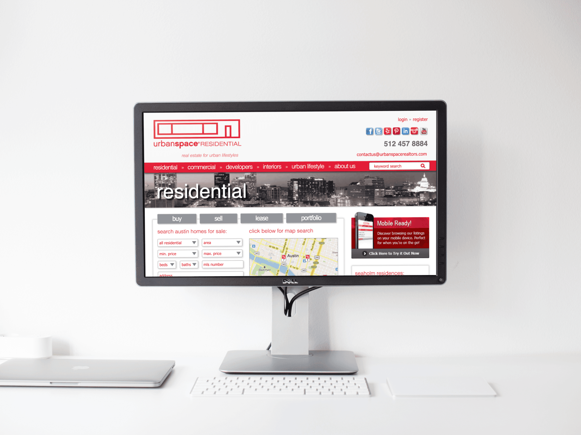 An image of laptop with creedefitch.com on the screen