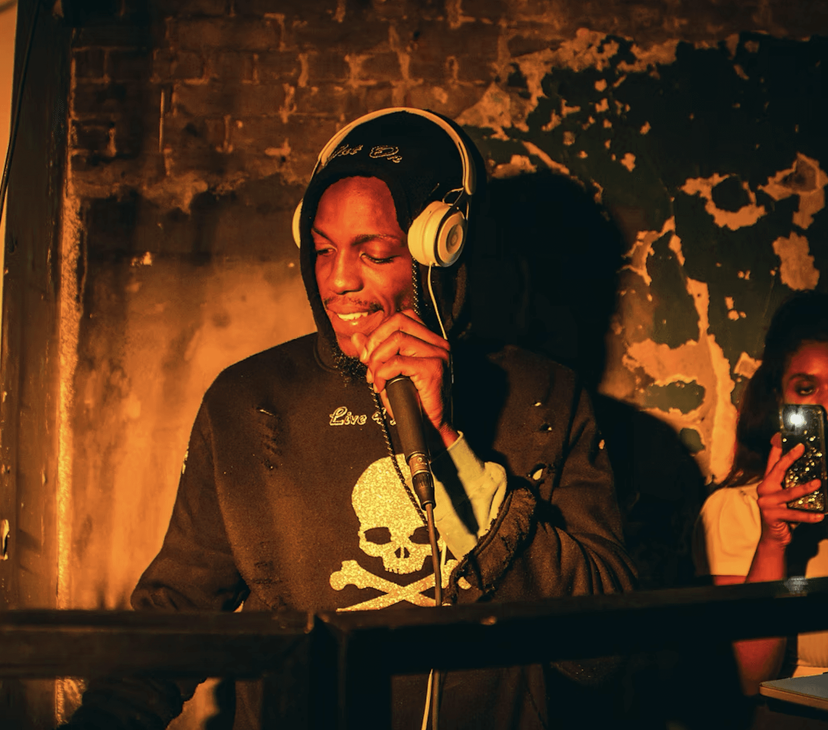 Rear view of black car