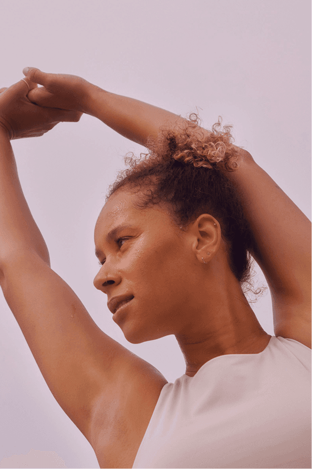 Stretching while looking to the side