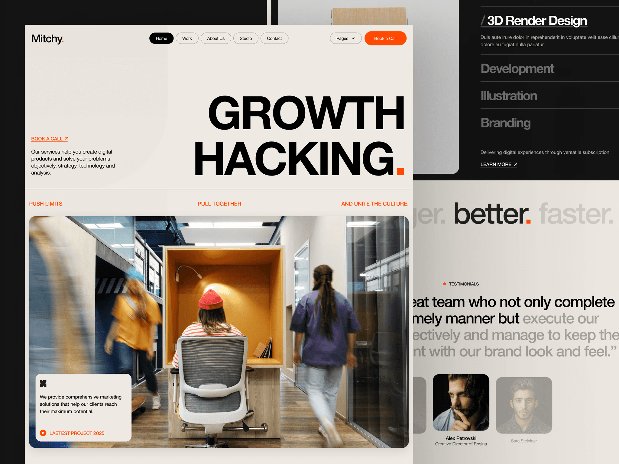 Webflow portfolio template for boutique studios