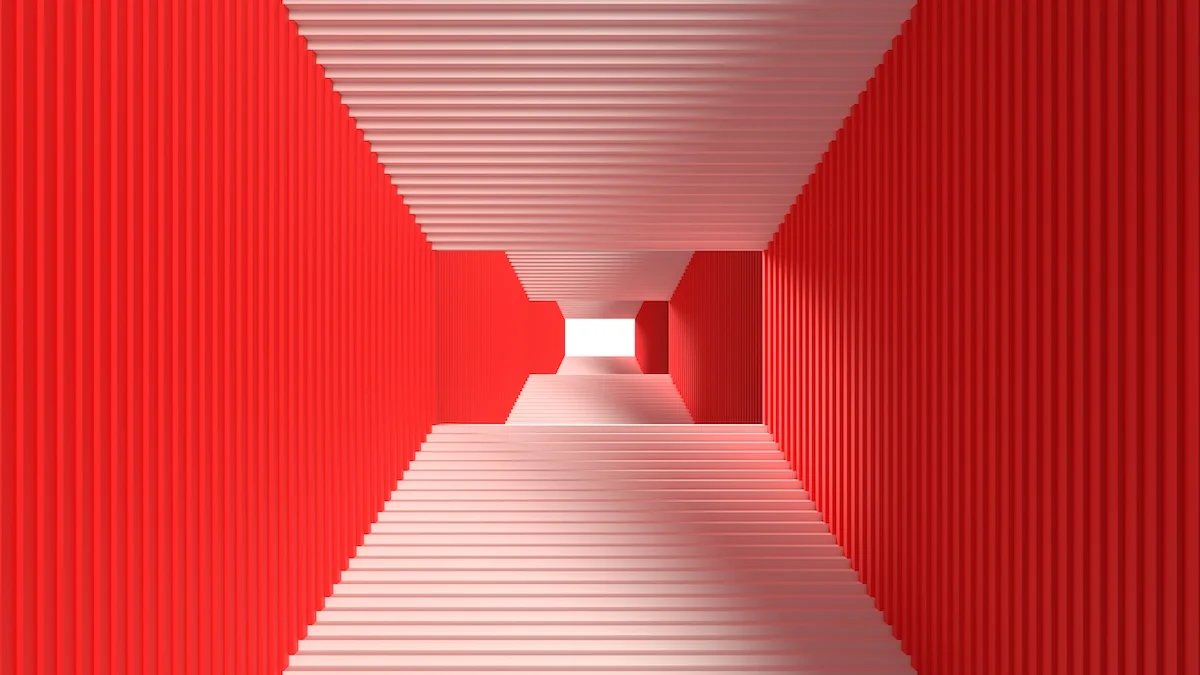 abstrakte geometrische Formen auf grünem Hintergrund