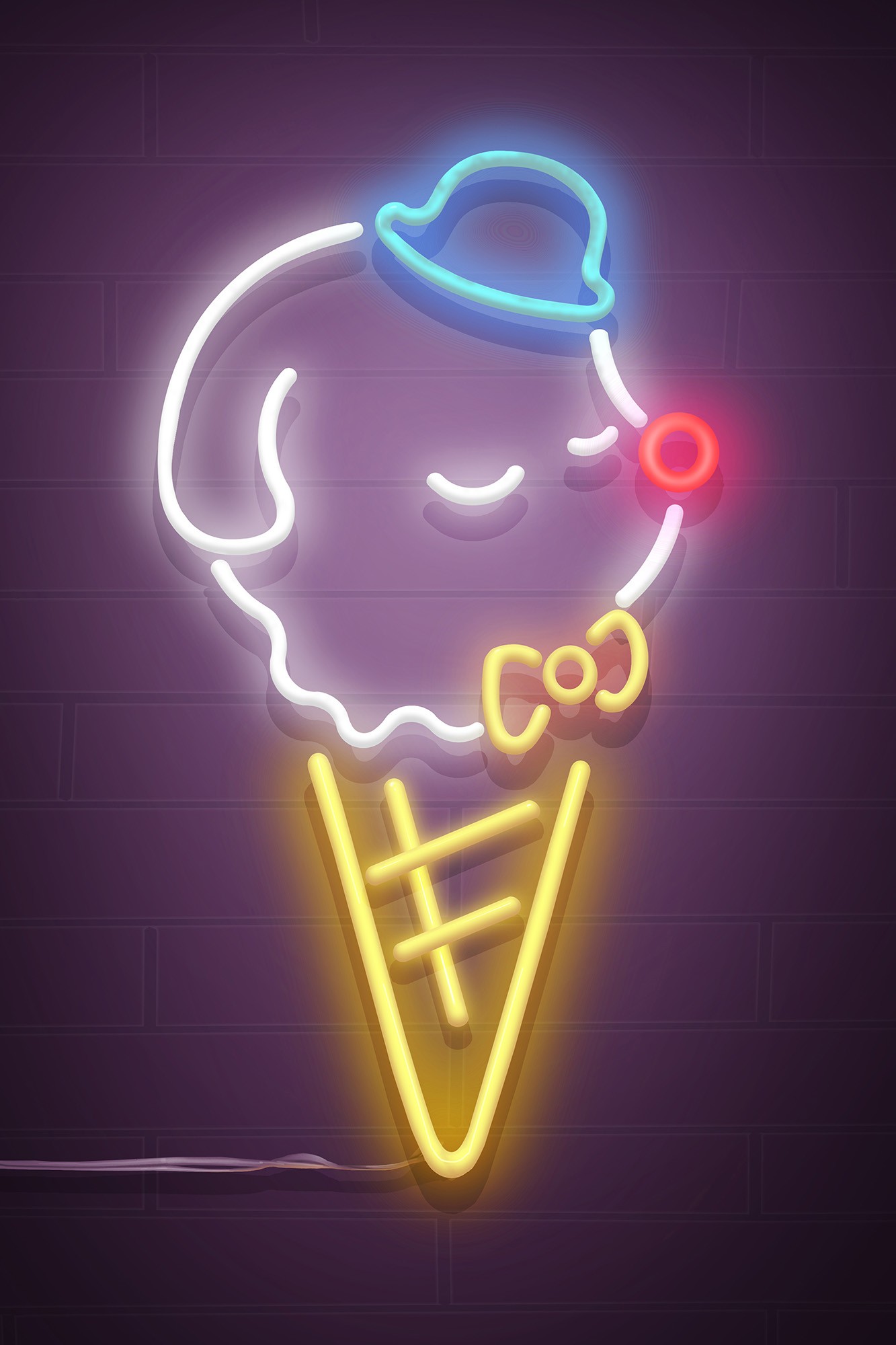 Smile Pup — Neon Ice Cream