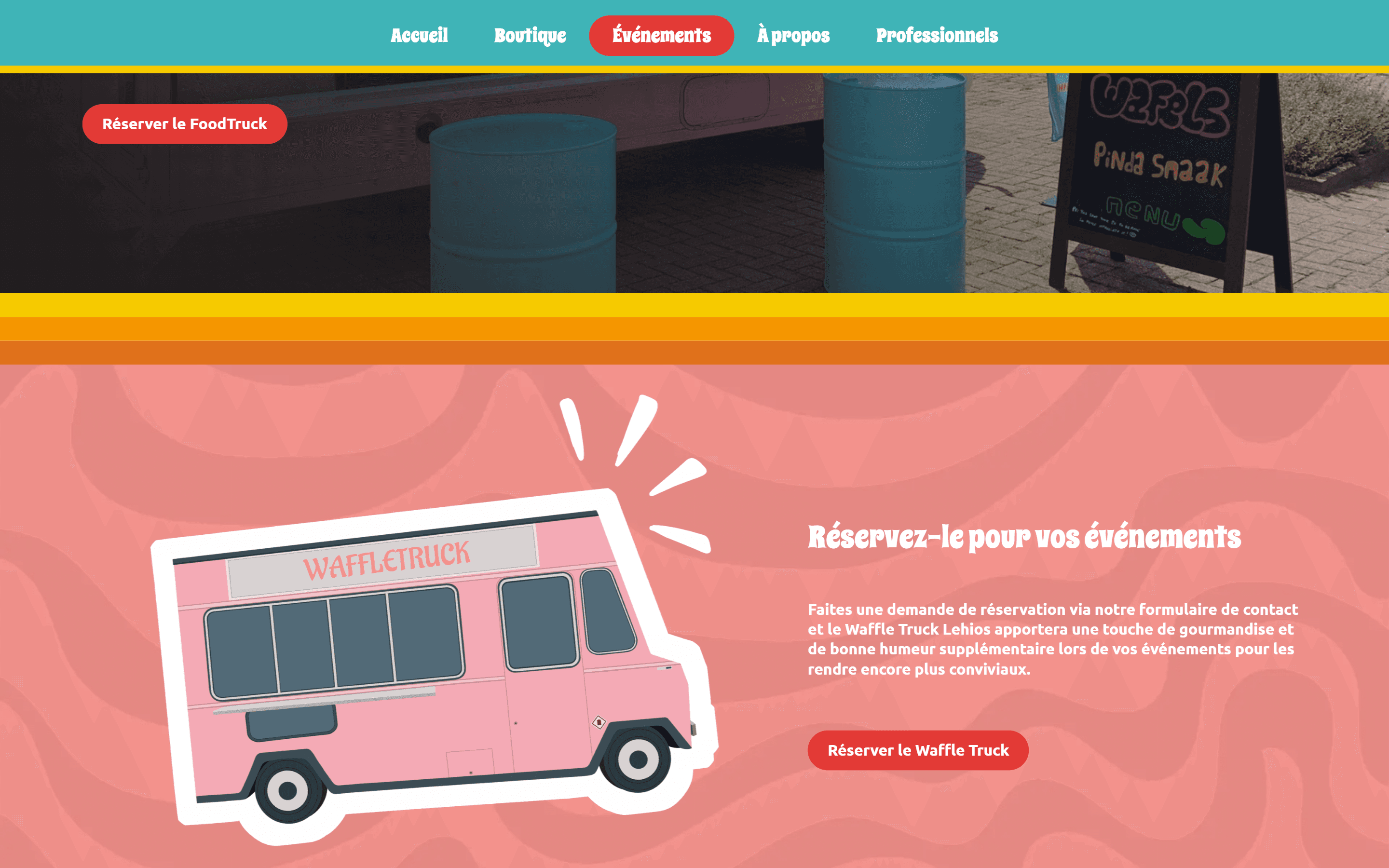 Section pour mettre en avant le foodtruck