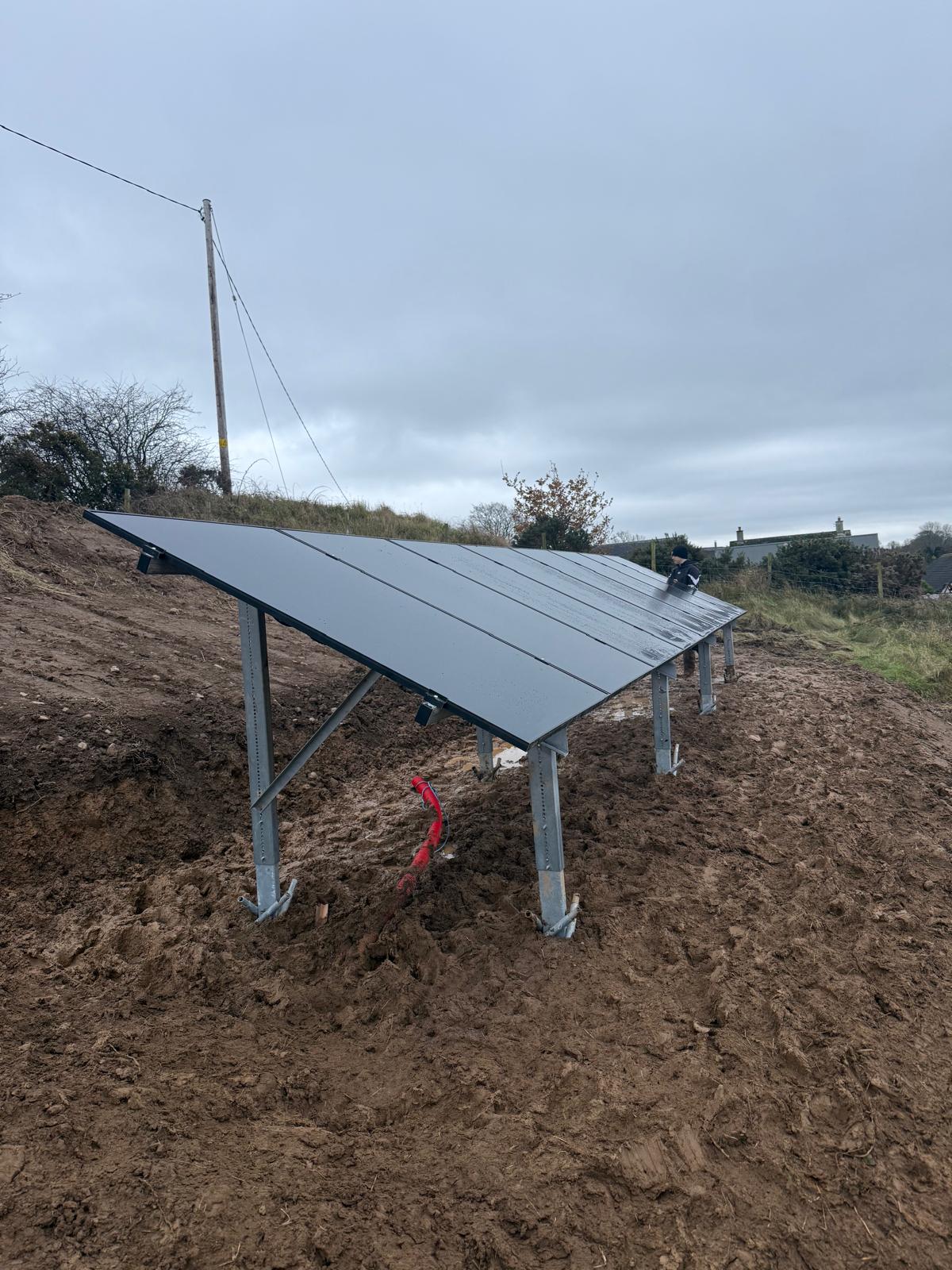 solar panels on the roof
