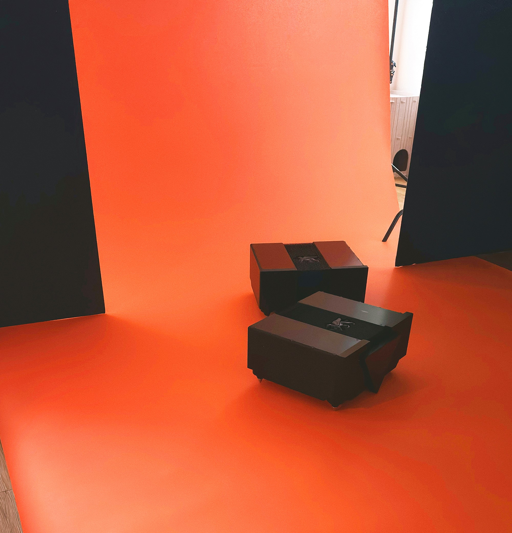 BTS from a photoshoot by October Custom Publishing for The Absolute Sound magazine