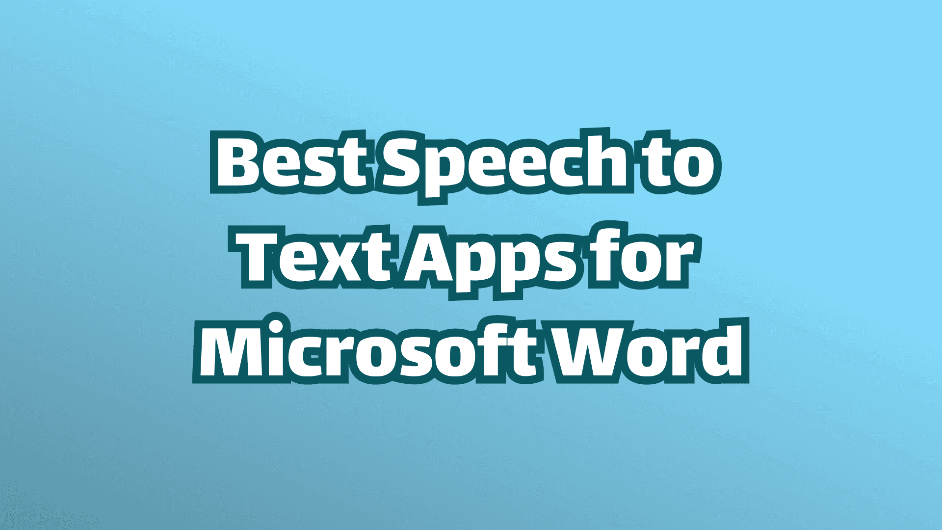 Titelbild: Die besten Sprache zu Text-Apps für Microsoft Word
