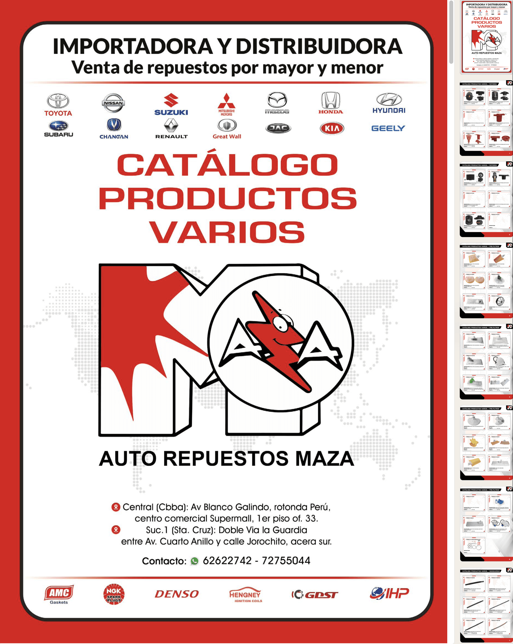 Maquetado y diseño catálogo digital