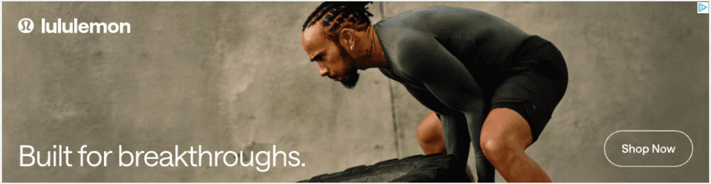 Lululemon banner example