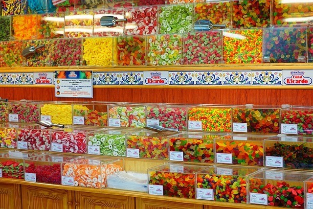 Colorful candy in bulk