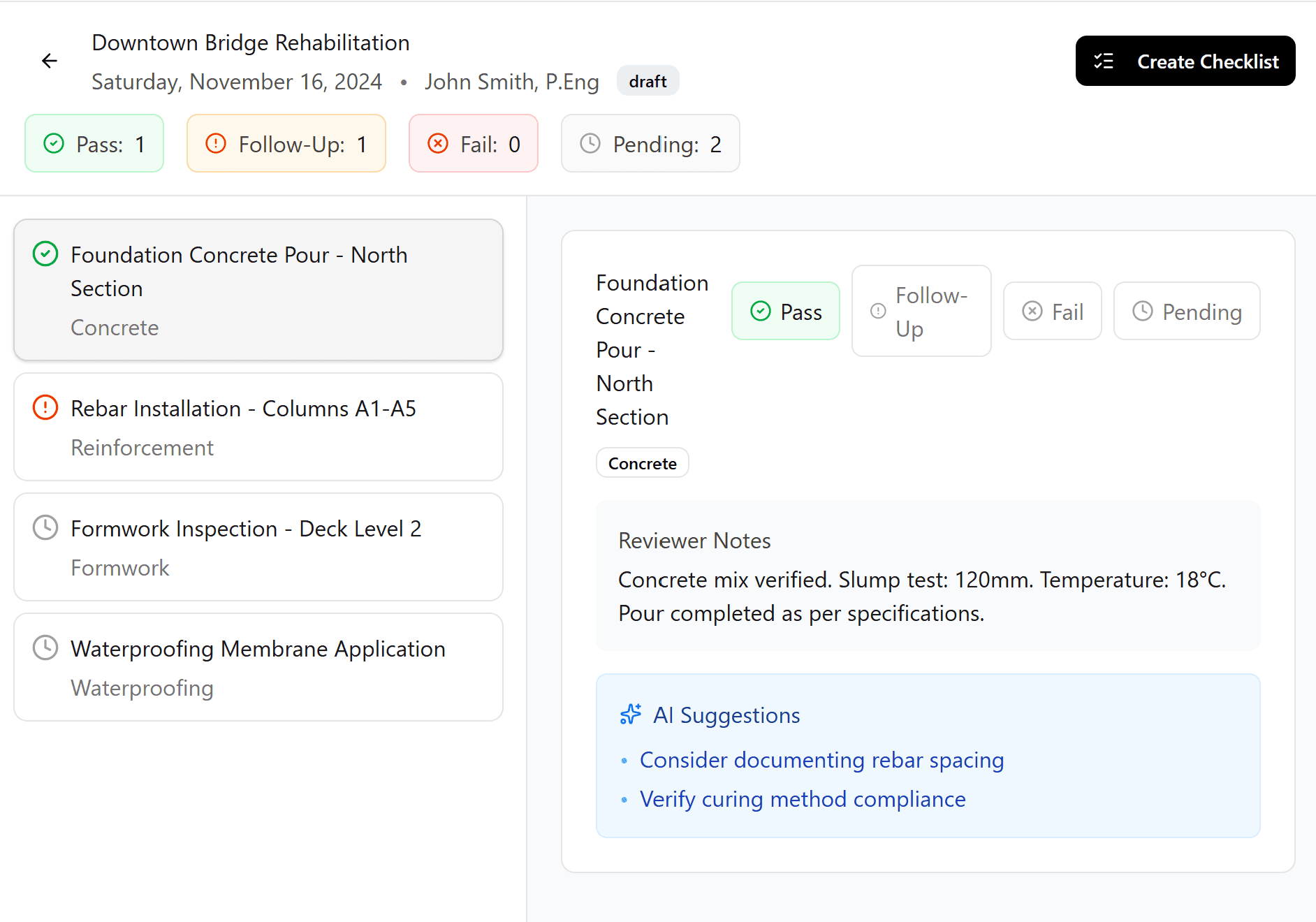 Site Review Checklist