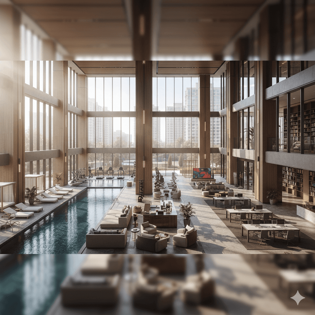 Grand 50-amenity clubhouse for luxury living in Sector 108, Gurgaon.