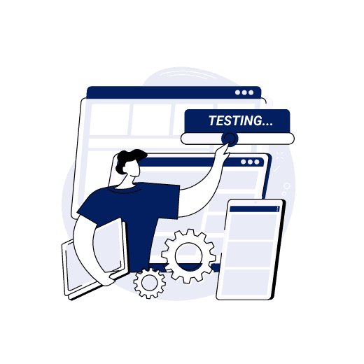 Illustration of a website audit and testing