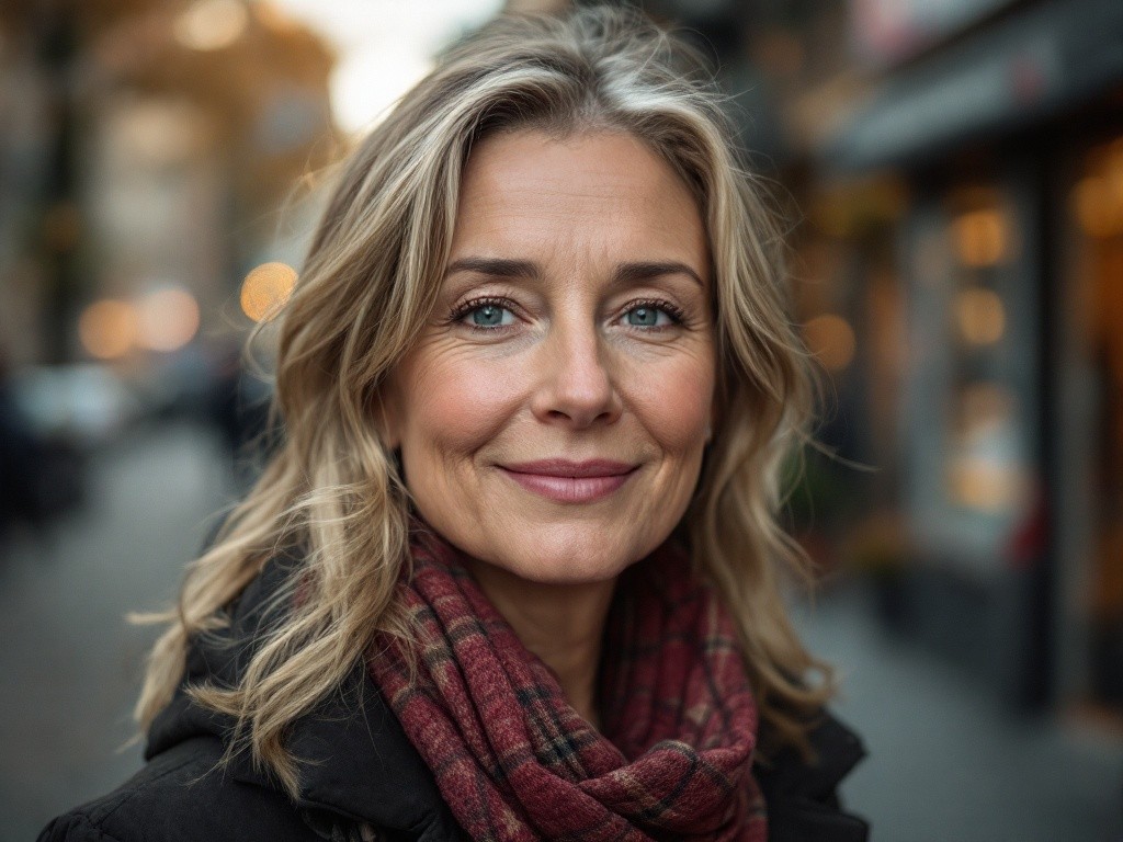 Portrait of a woman smiling at the camera