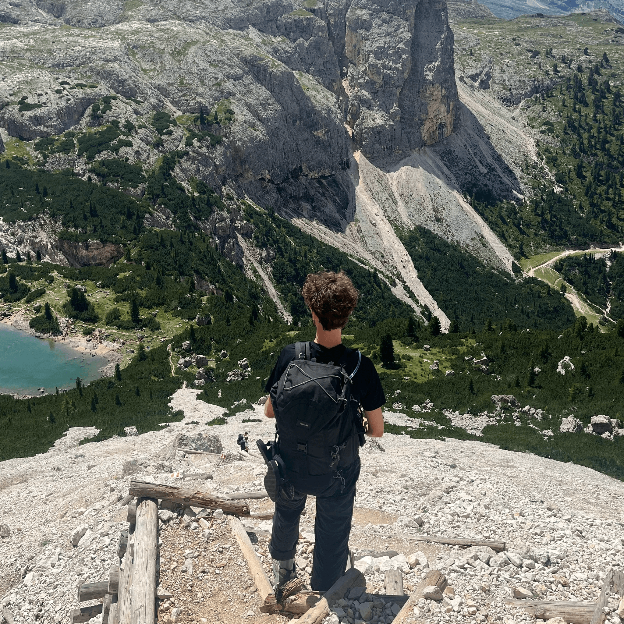 Intense day of hiking along the Alta Via 1 trail in the Dolomites