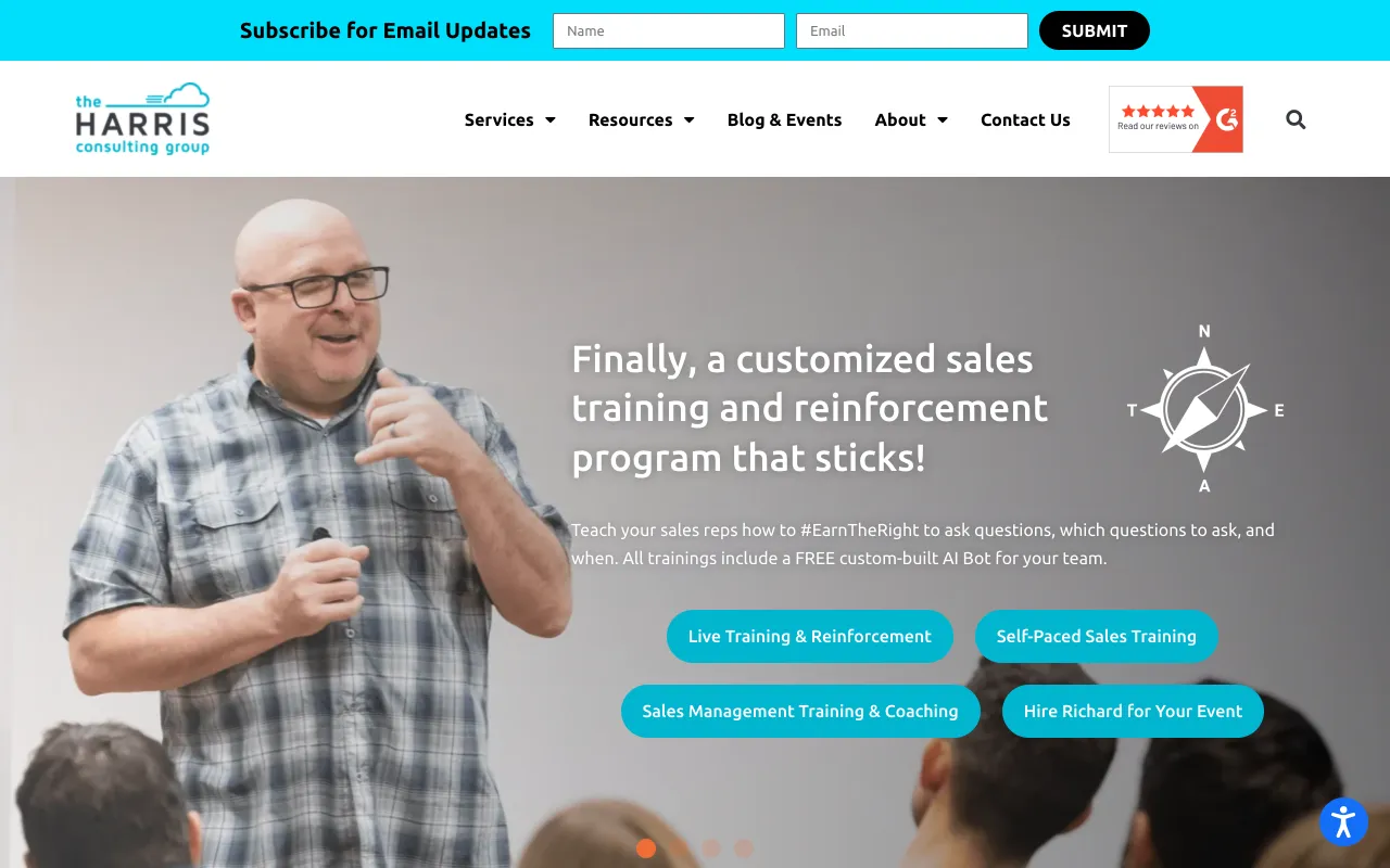 The Harris Consulting Group homepage, N.E.A.T. Selling and negotiation training
