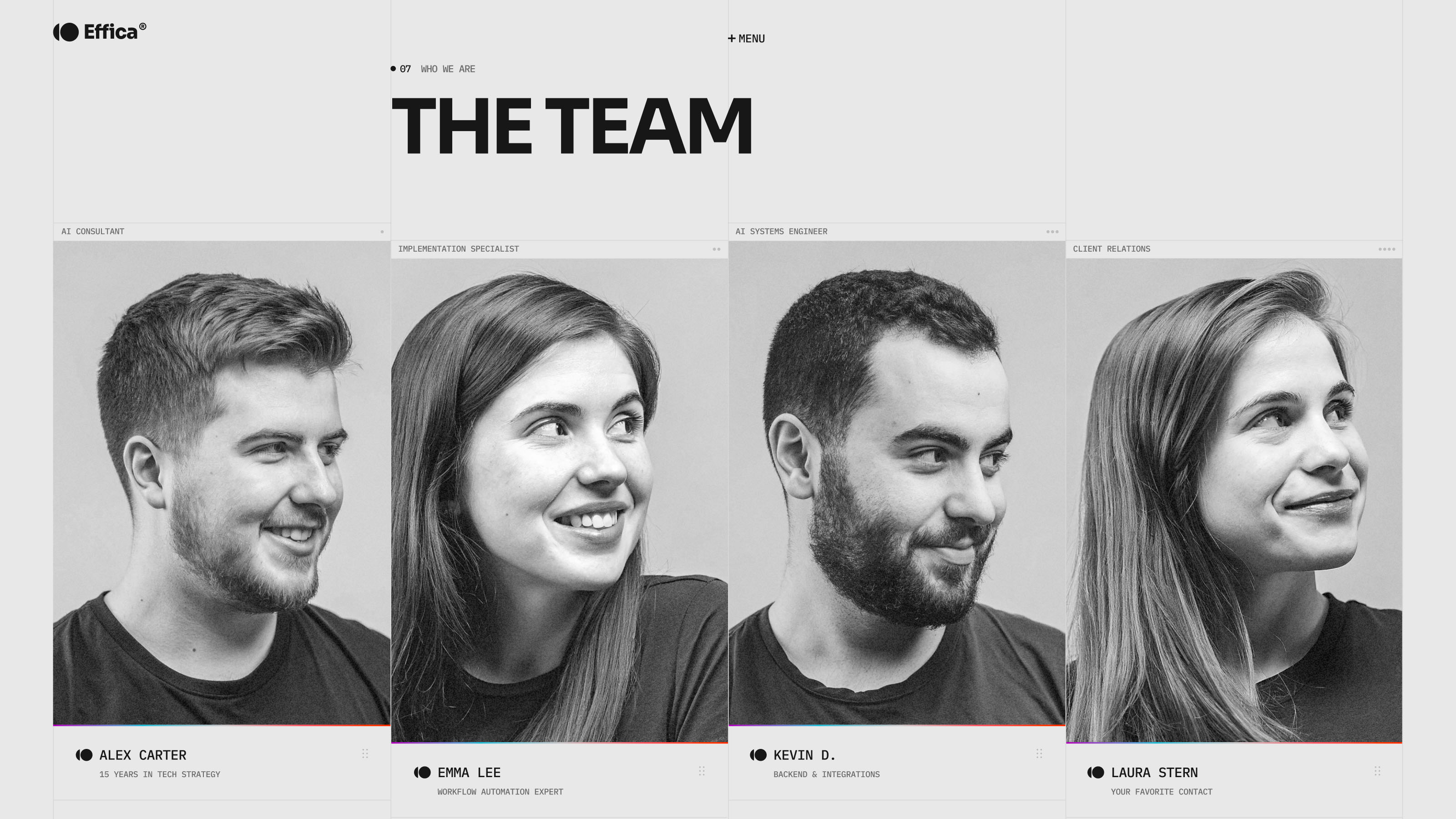 Effica modern Framer template for service businesses
