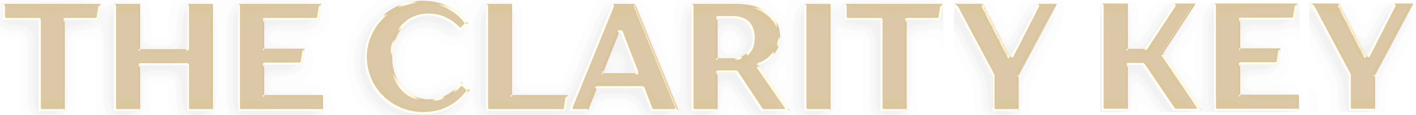THE CLARITY KEY in glass letters