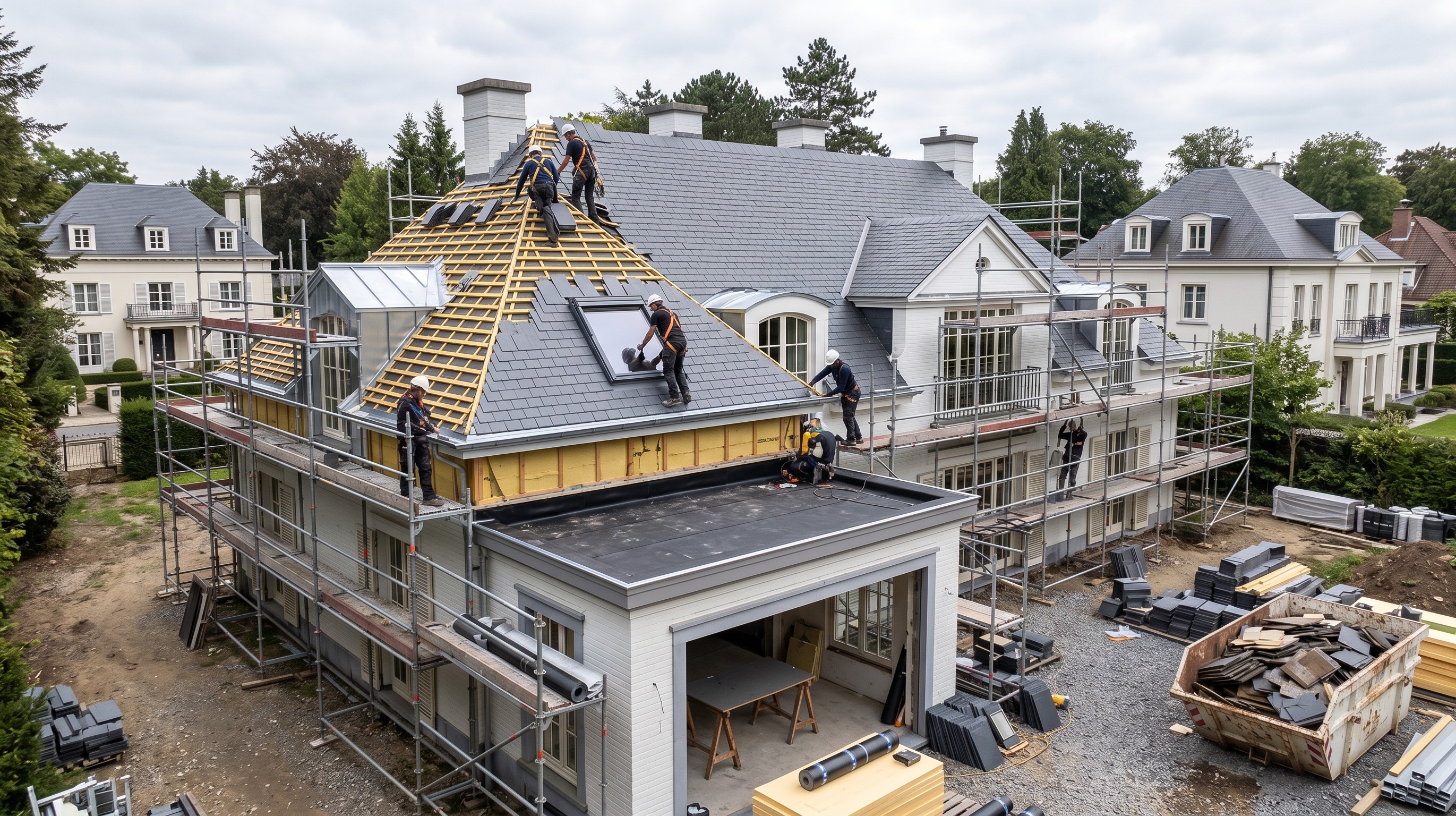 Projet toiture accompagné par RenovSecure à Kraainem