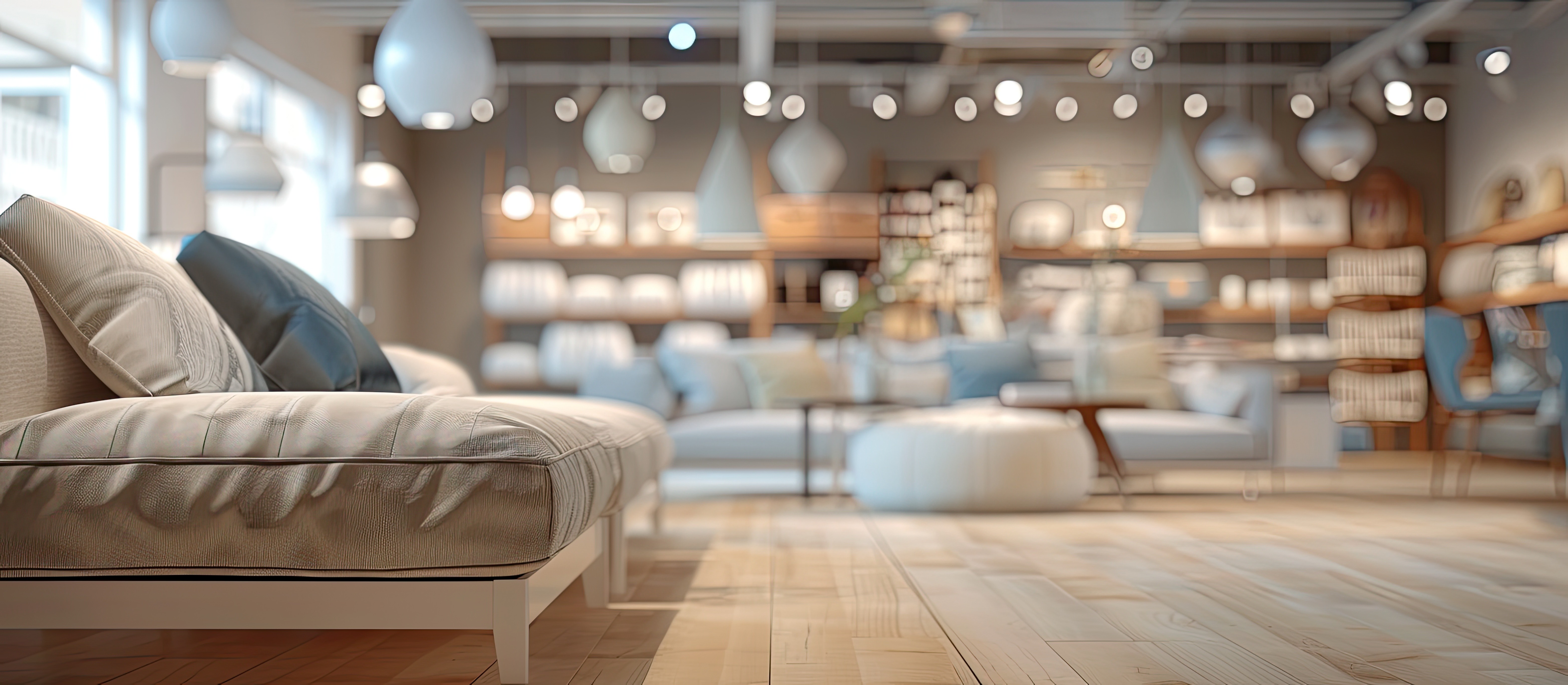 Modern home decor showroom interior.