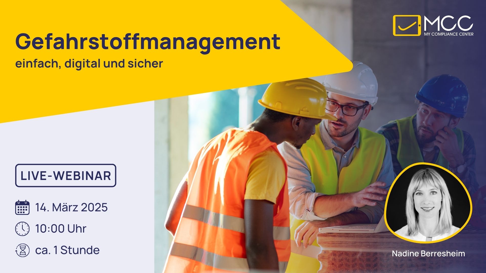 Live-Webinar: Digitales Gefahrstoffmanagement mit MCC