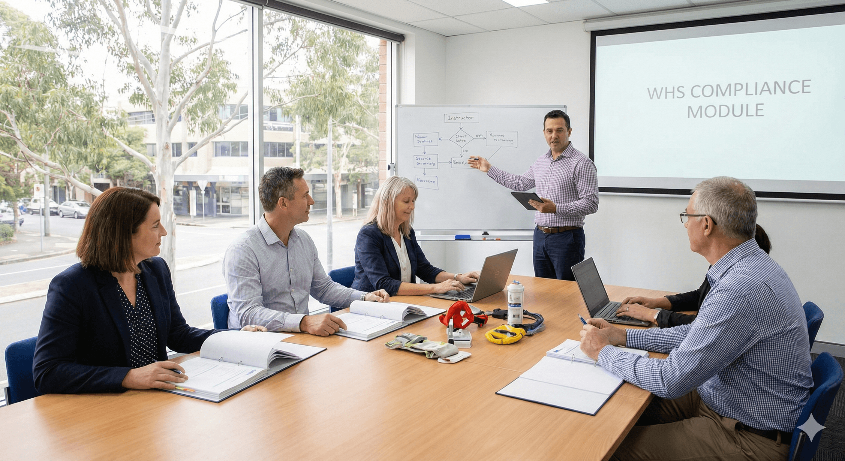 adults engaged in workplace training
