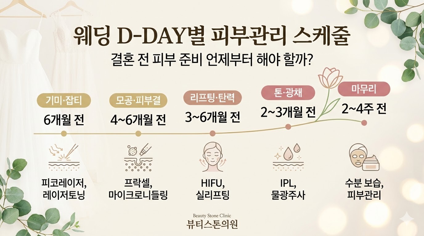 홍대 합정 뷰티스톤의원 웨딩 피부 시술 구성표