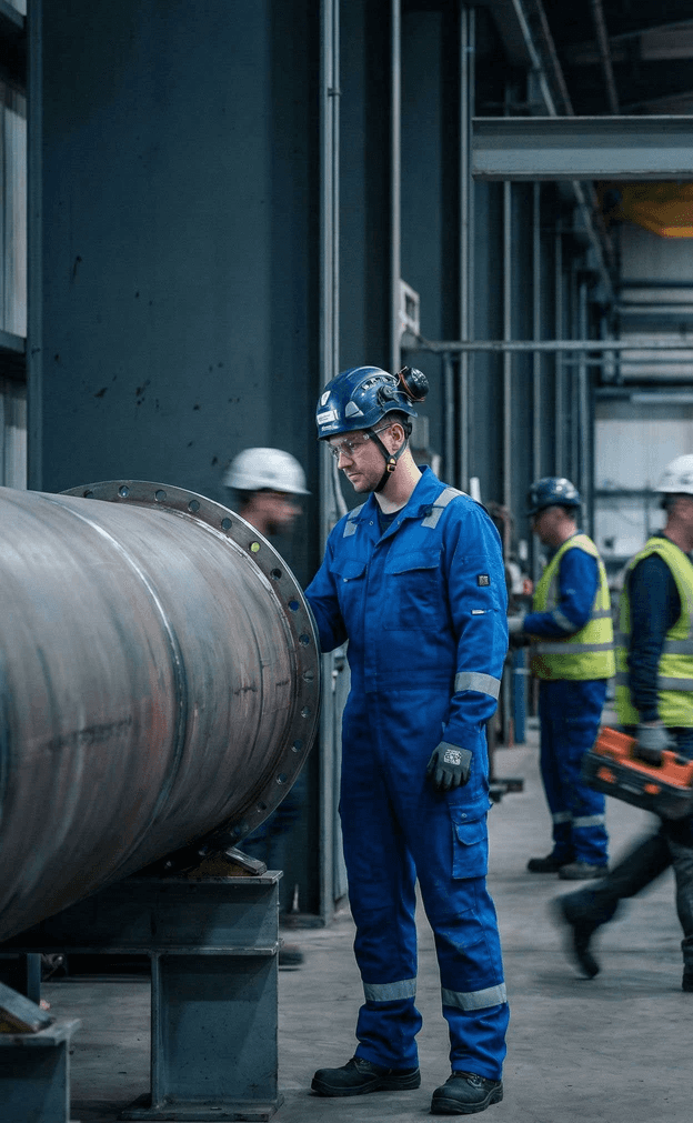 Cientist and solar panels