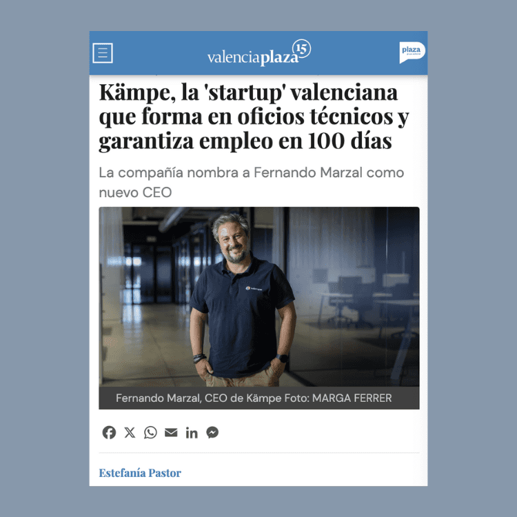 Kämpe, la 'startup' valenciana que forma en oficios técnicos y garantiza empleo en 100 días