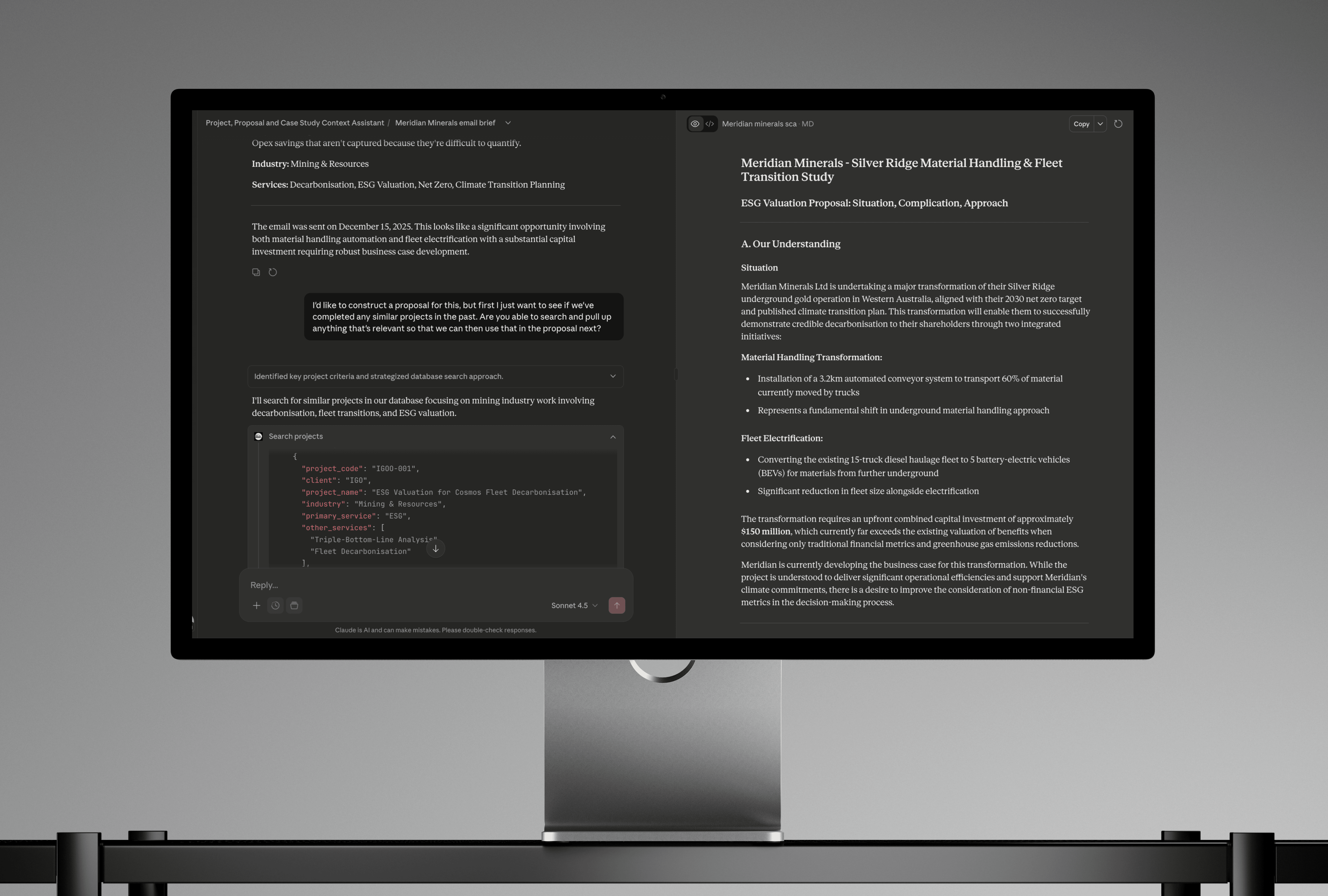 The Claude AI custom implementation at Adaptus
