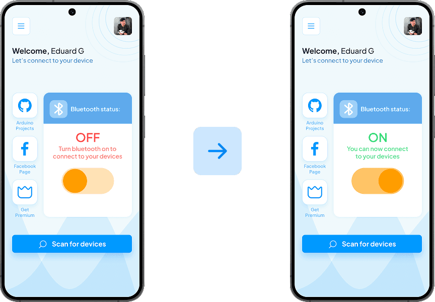 Turning on Bluetooth
