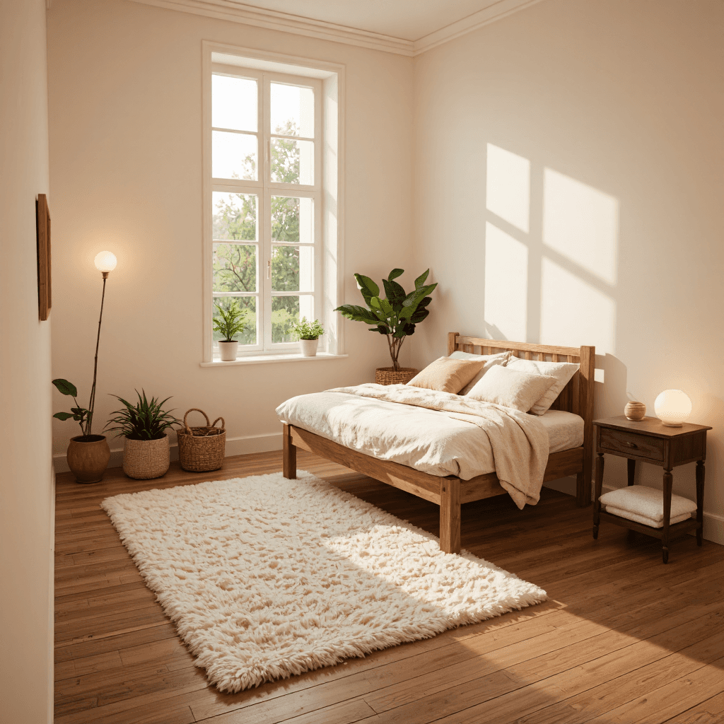 product photography of wooden bed