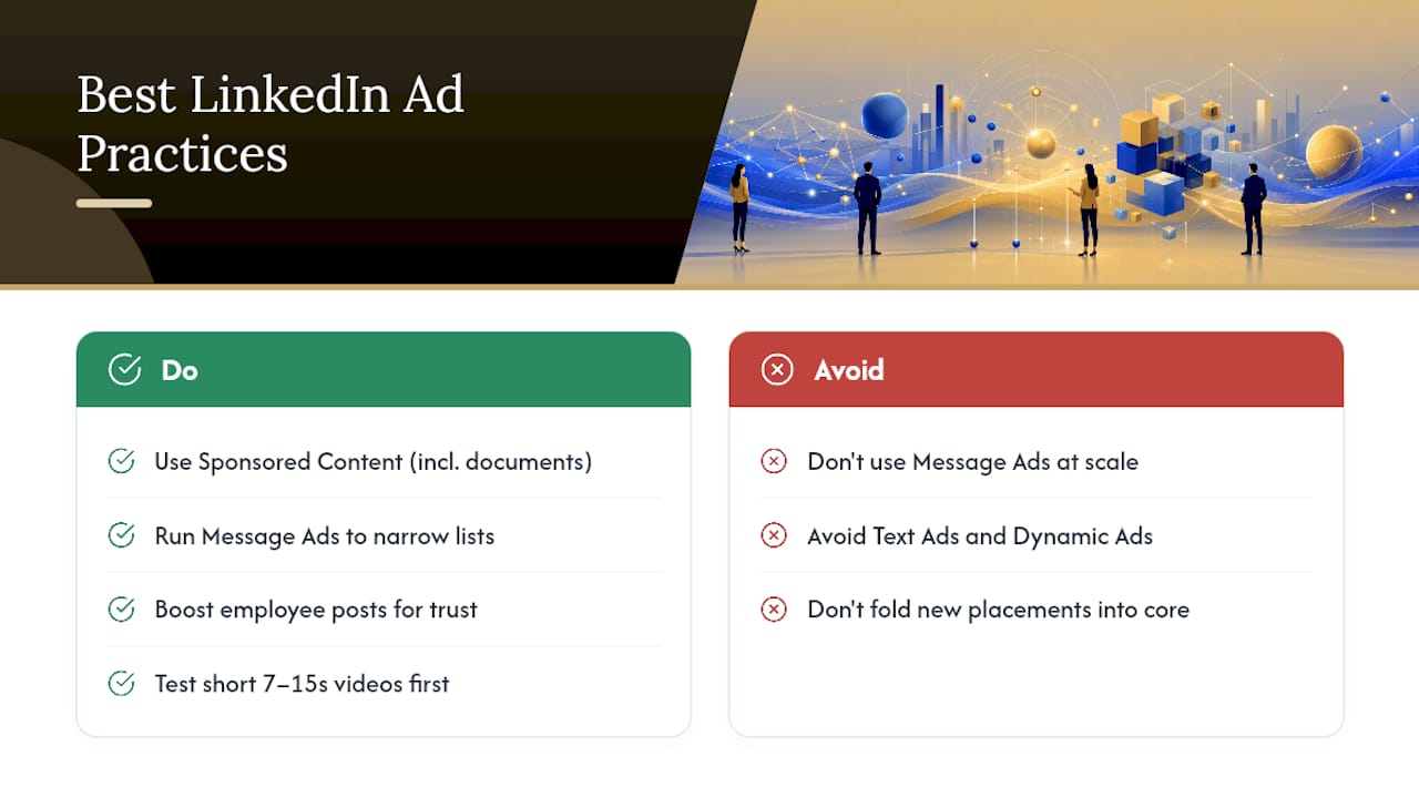 Which LinkedIn Ad Formats Work Best for B2B Lead Gen? — overview diagram