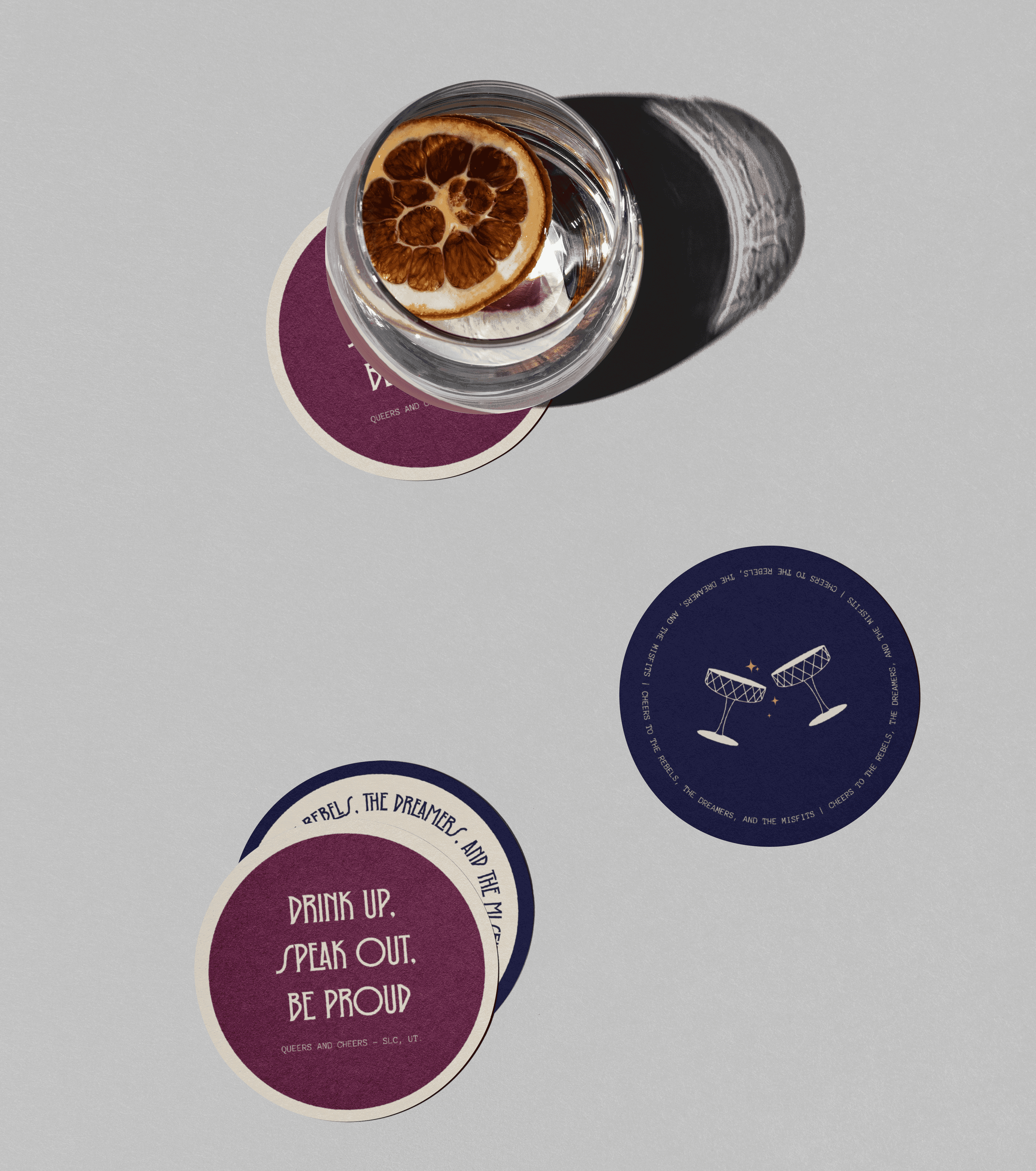 Queers and Cheers coasters