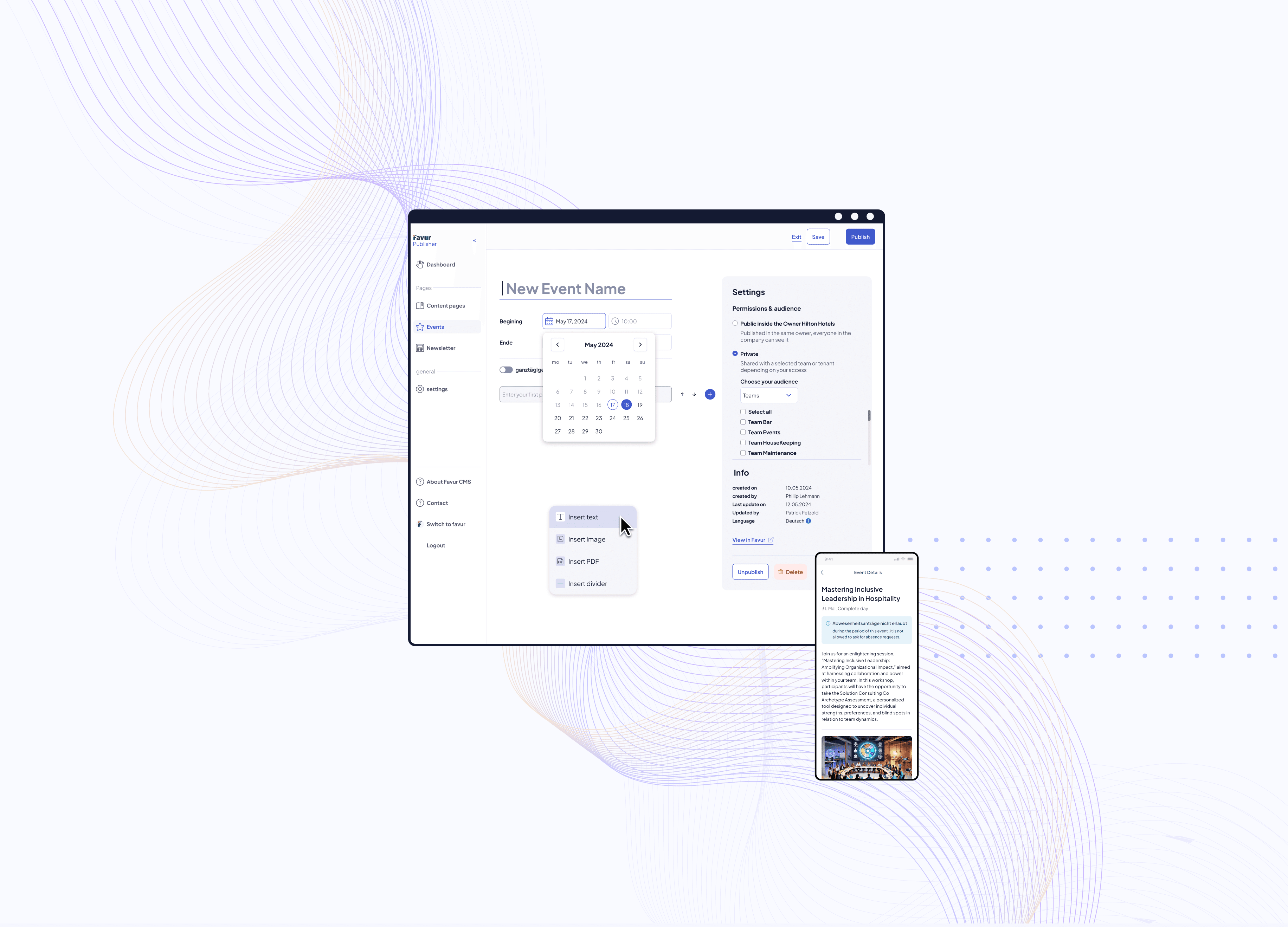 Hero Image show case of event