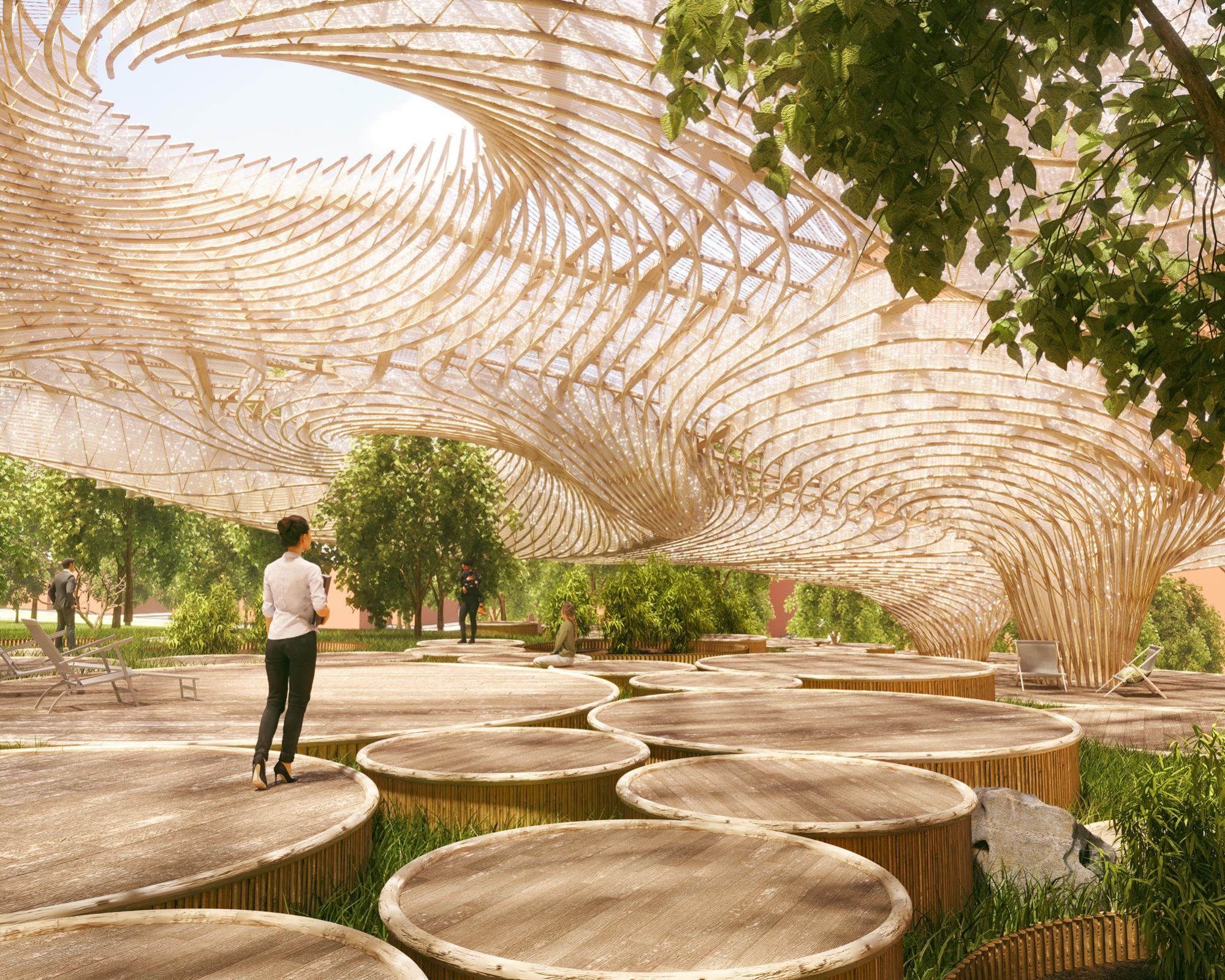 Eco-parametric structure, canopy-like form