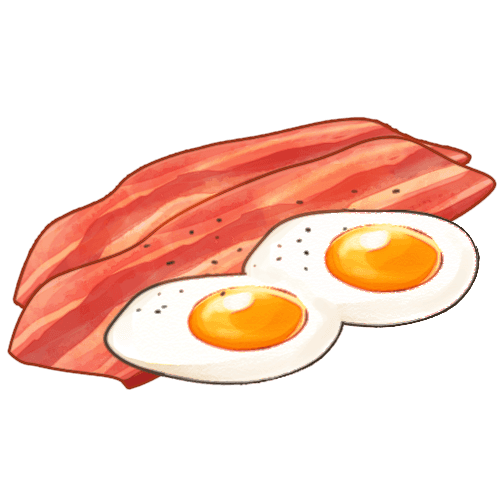 目玉焼きベーコン絵