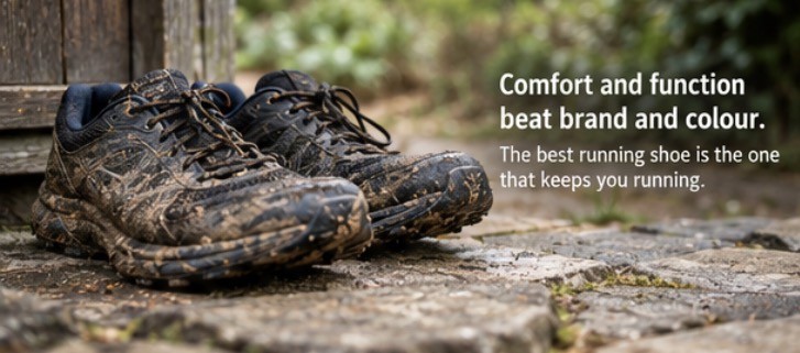 muddy running shoes
