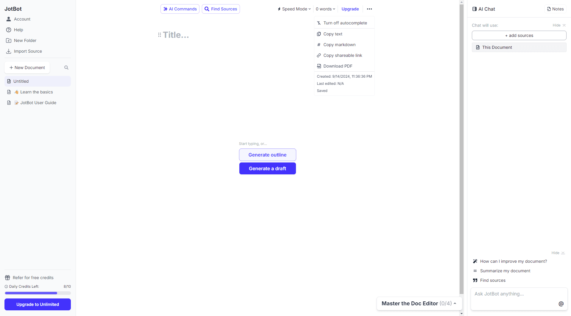 Jotbot - Reference Finder